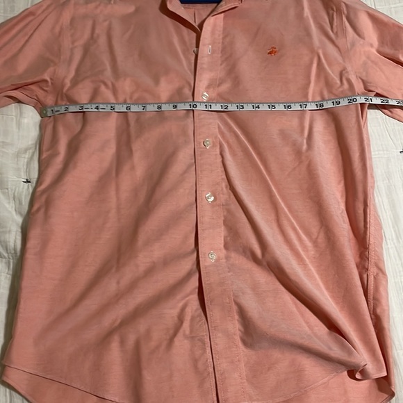 Brooks Brothers Madison Fit Shirt Button Down Solid Coral Color - Picture 6 of 8